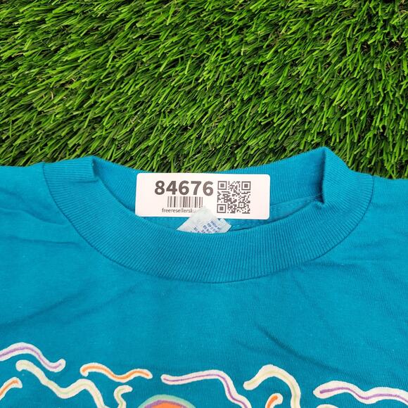 Vintage 1990 Aztec Sunset Art Shirt Medium 18x25 Native-American - Picture 10 of 15